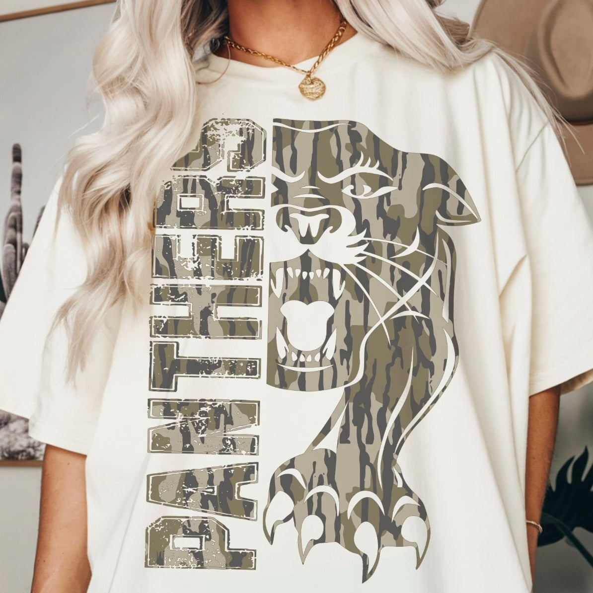 Camo Panther Graphic T-Shirt