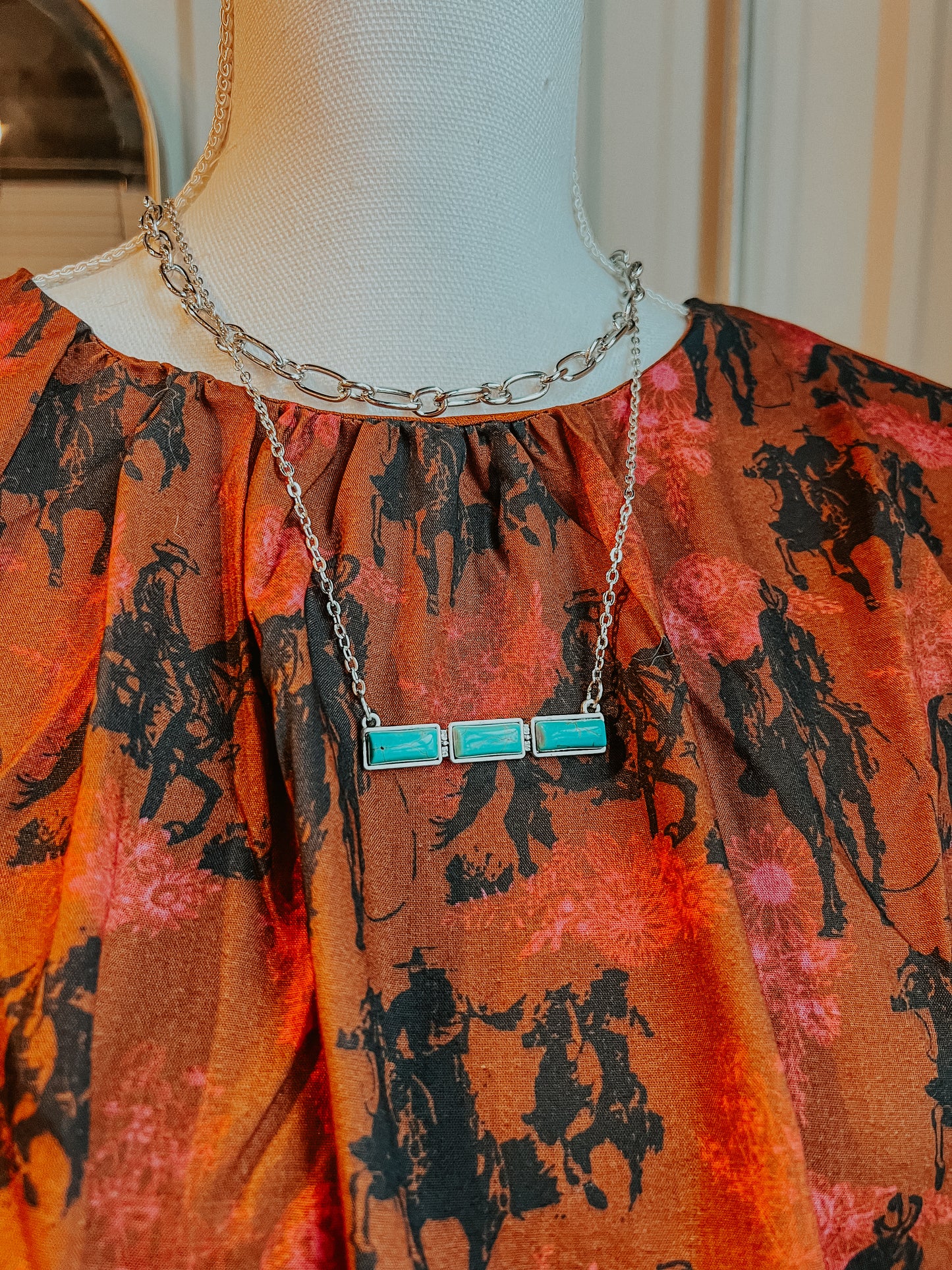 Turquoise Bar Necklace