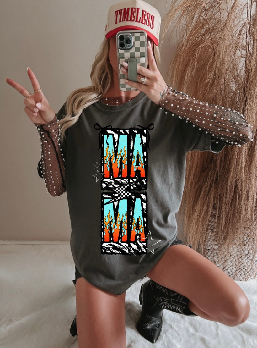 MAMA Zebra Graphic T-Shirt