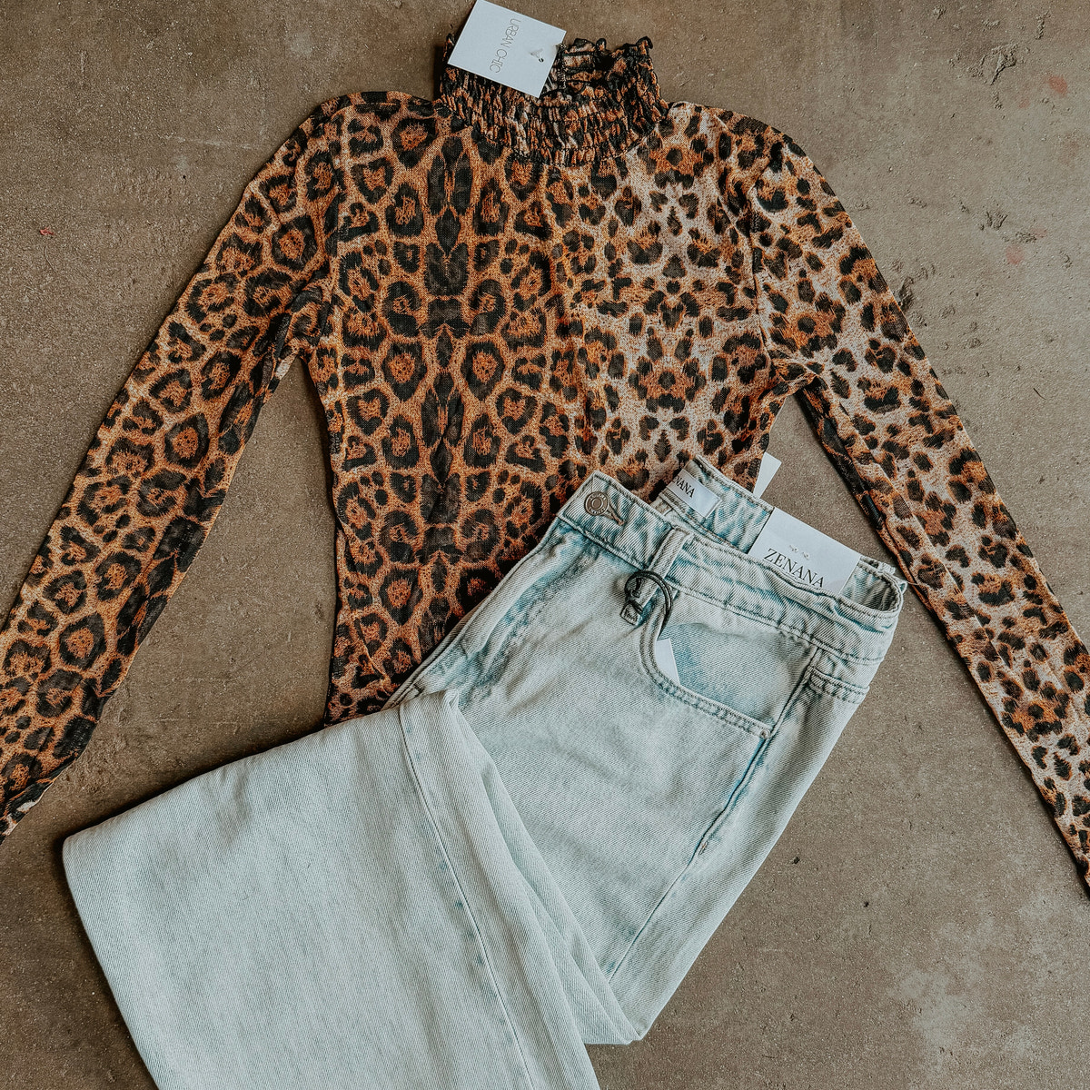 Leopard Print Mesh Bodysuit
