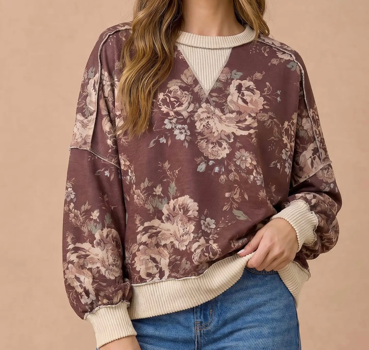 Boho Floral Pullover Knit