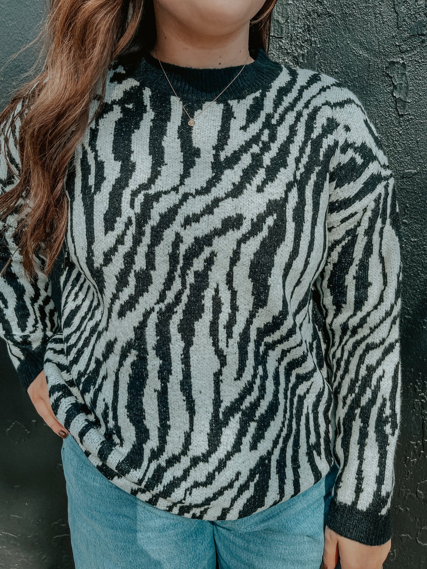 Zebra Printed Sweater