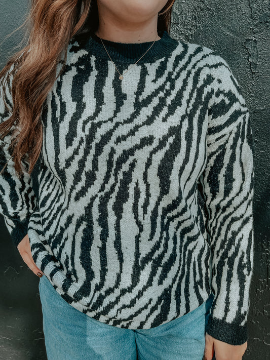 Zebra Printed Sweater