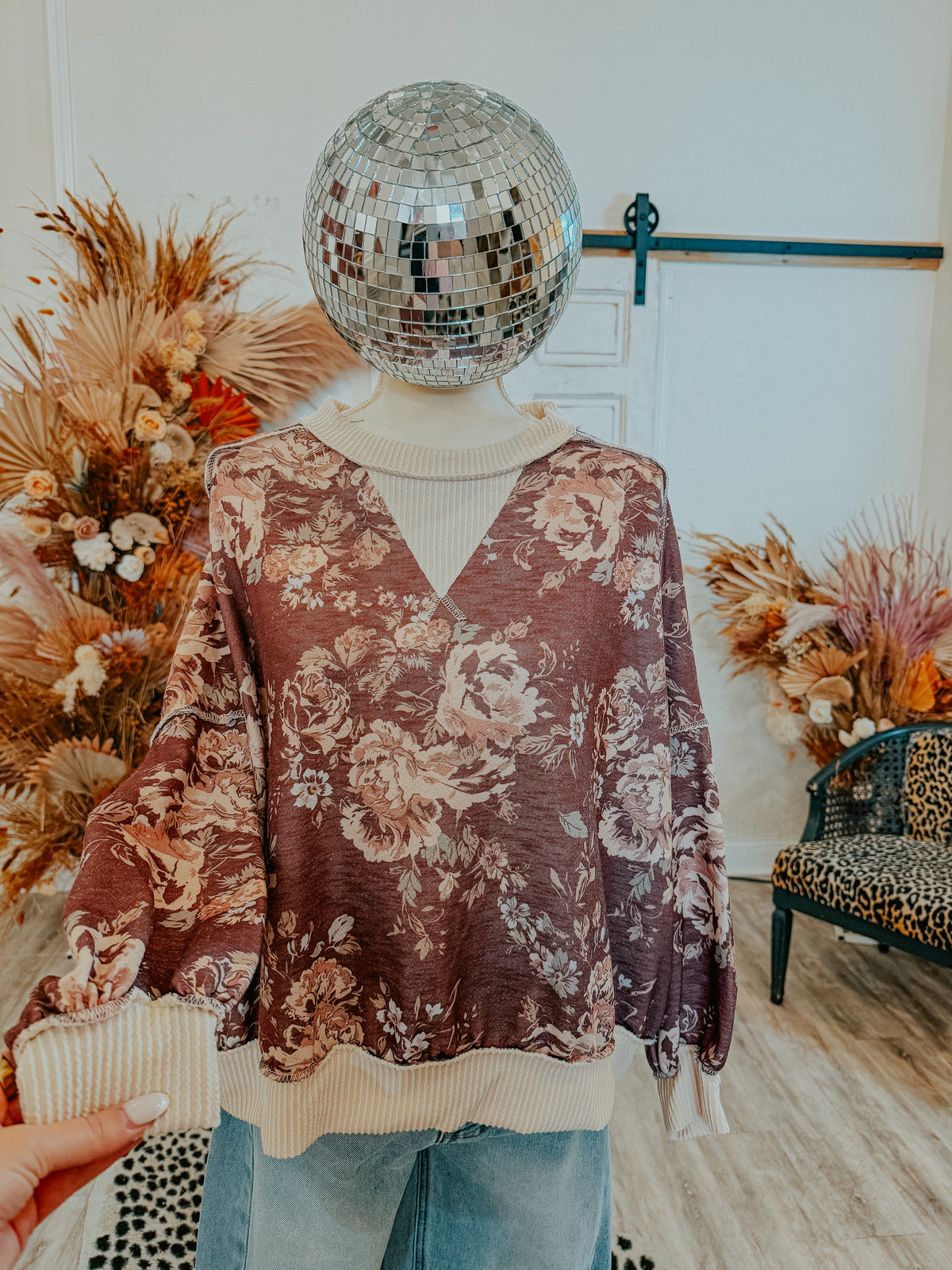 Boho Floral Pullover Knit