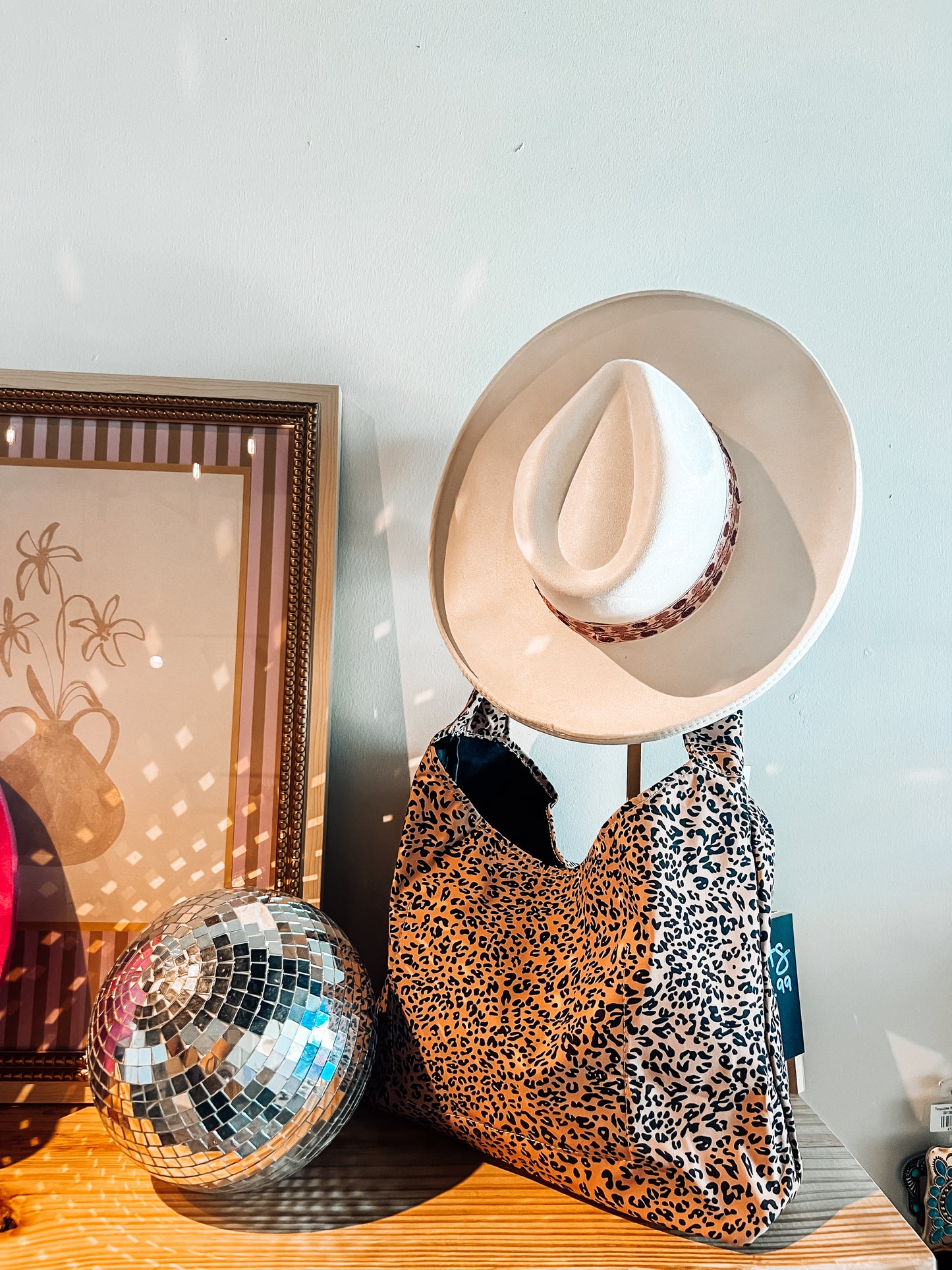 Leopard Printed Hobo Shoulder Bag