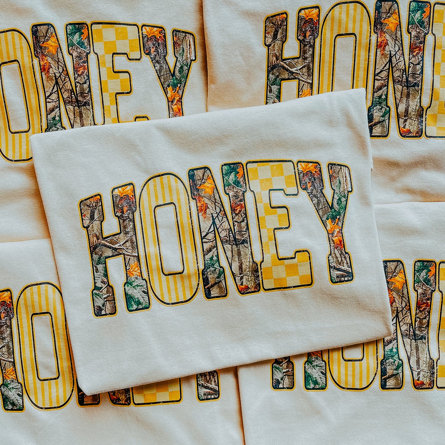 Golden Honey Camo Graphic T-Shirt