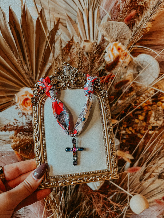 Cross Scarf Necklace