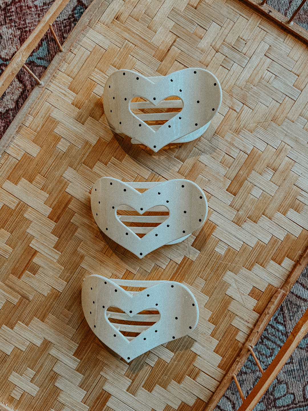 Heart Polka Dot Hair Clip