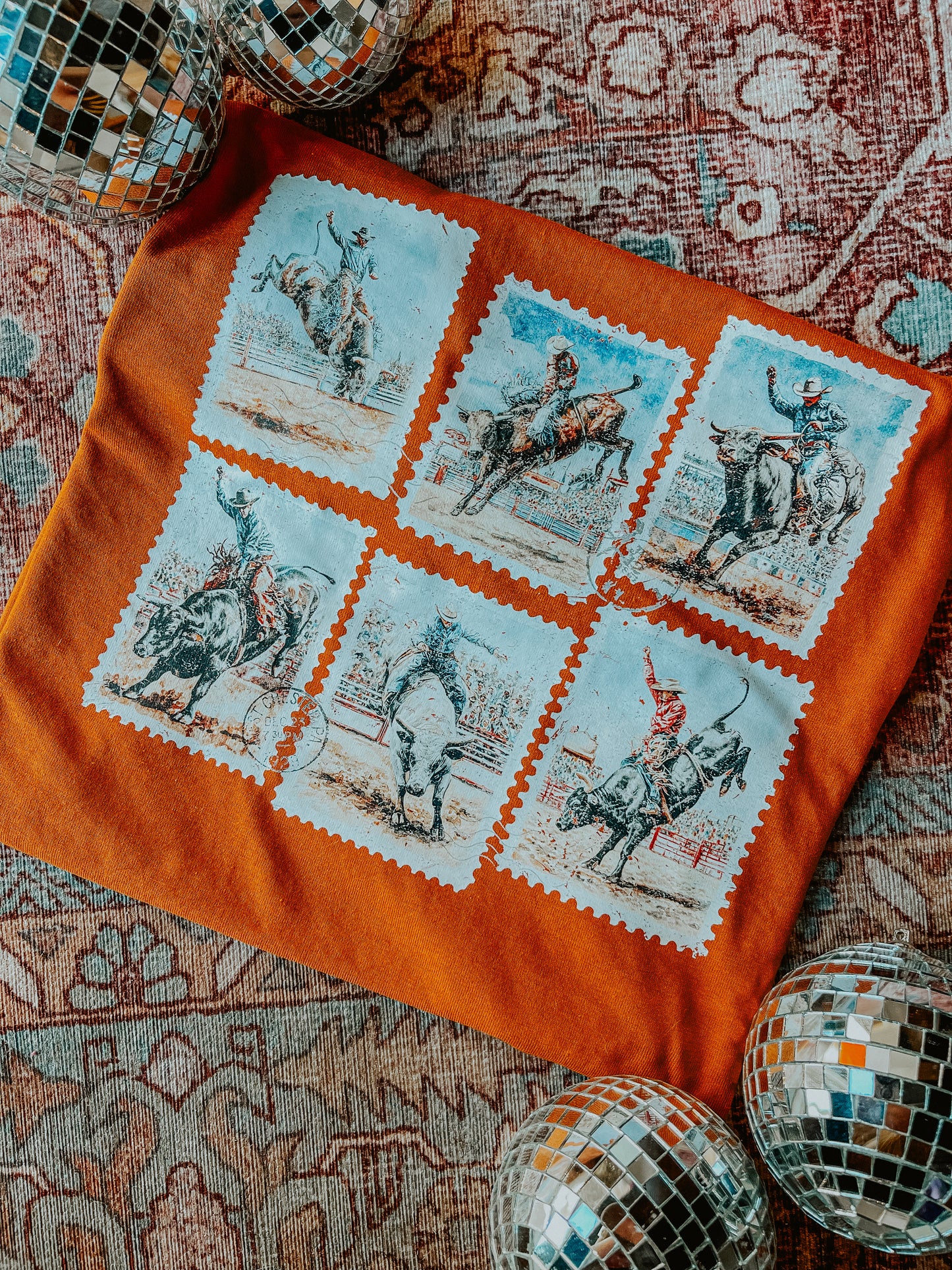 Cowboy Stamps Graphic T-Shirt