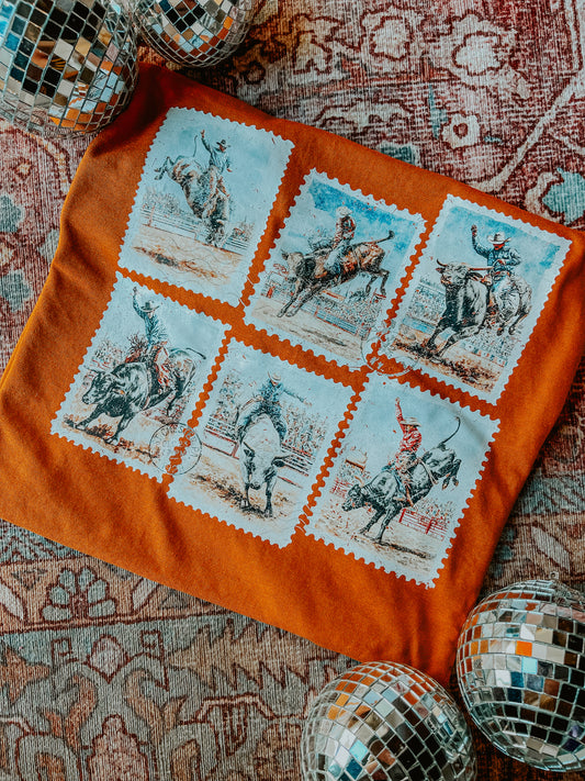 Cowboy Stamps Graphic T-Shirt