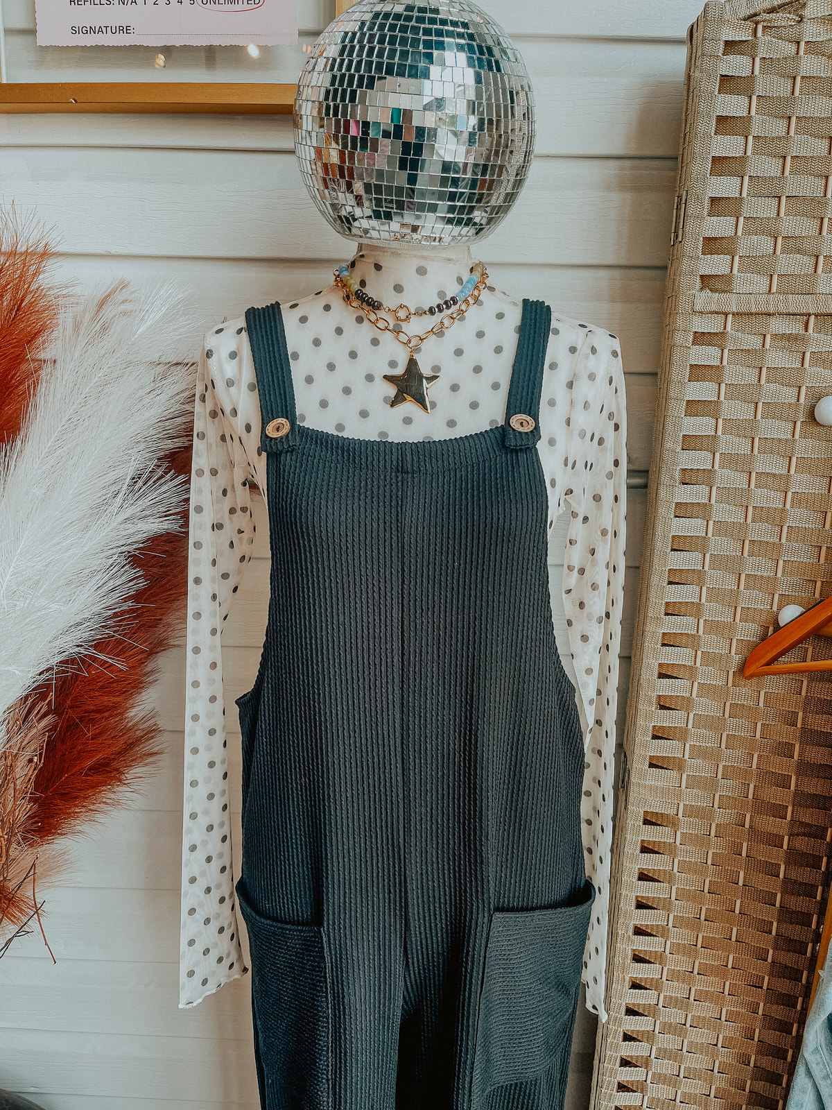 Polka Dot Mesh Long Sleeve