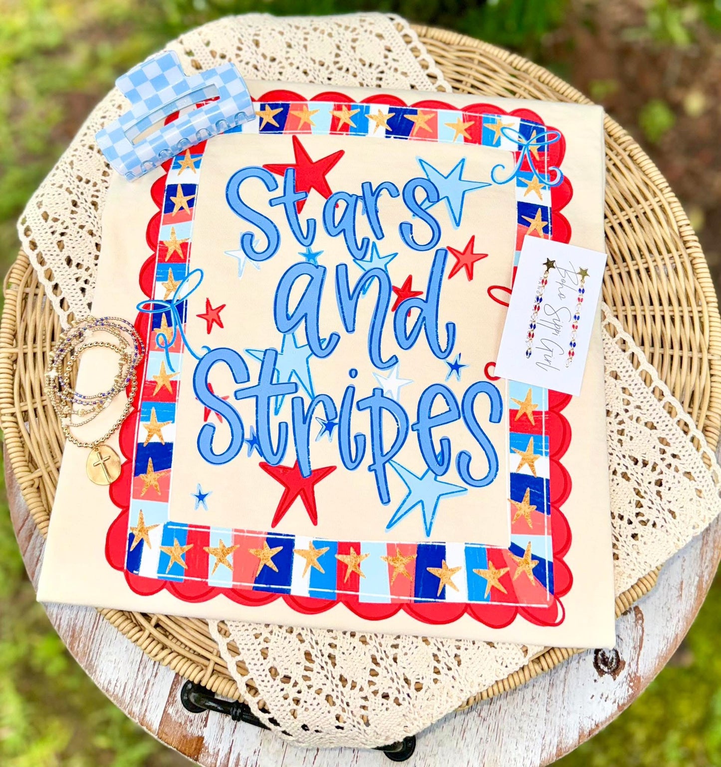Stars and Stripes Graphic T-Shirt