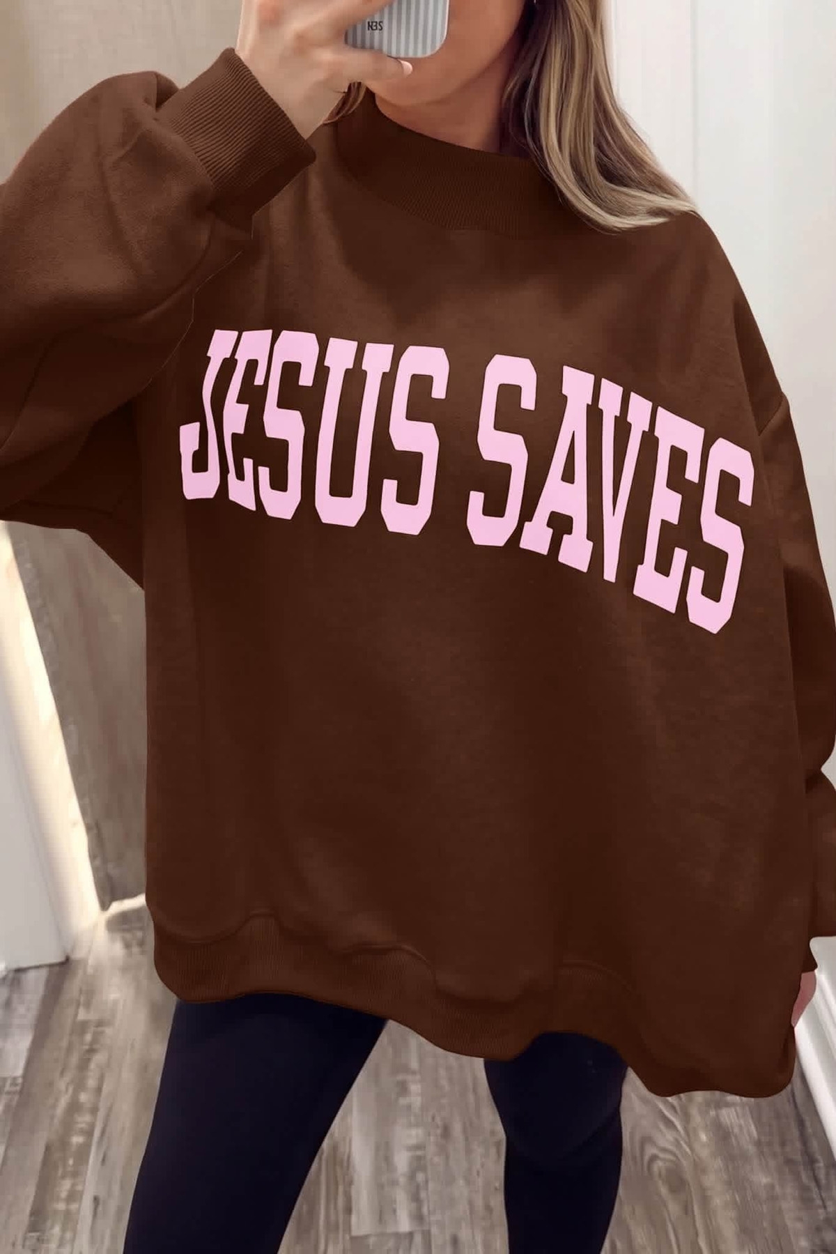 JESUS SAVES REVERSIBLE MOCKNECK