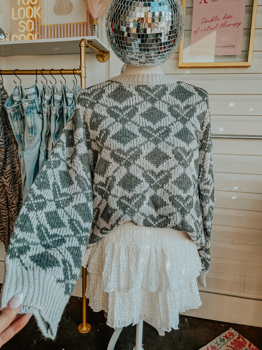 Heart Drop Shoulder Sweater