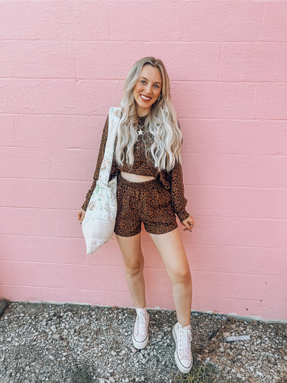 Leopard Print Loungewear Set