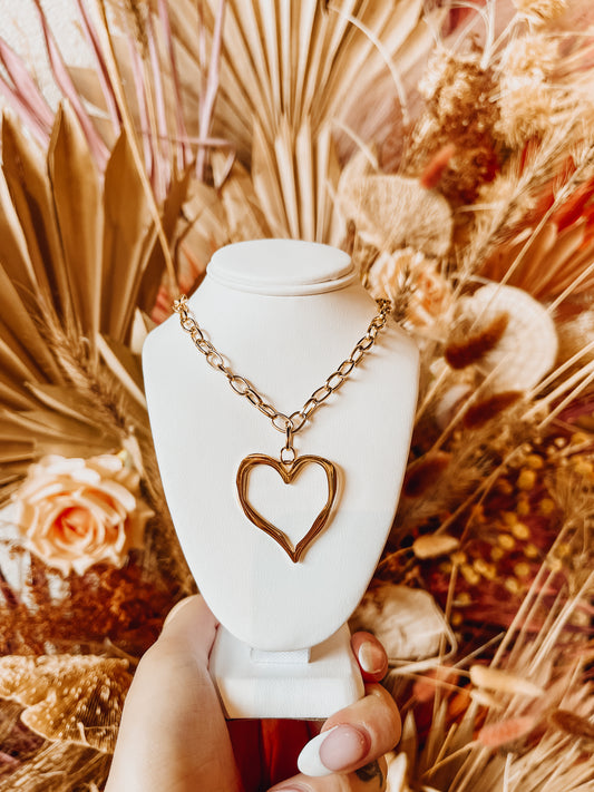 18K Stainless Steel Heart Necklace