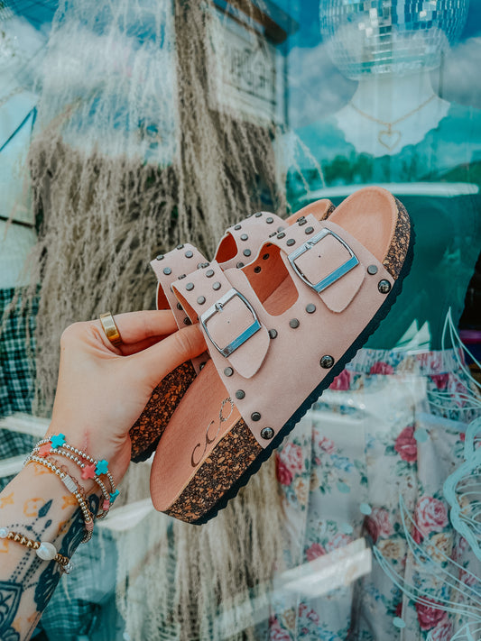 Studded Double Strap Sandals