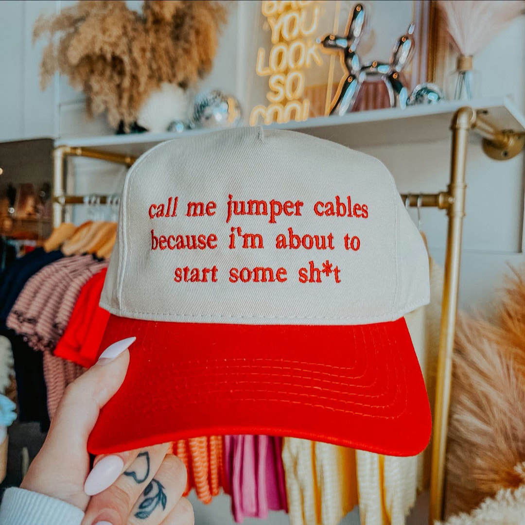 Call Me Jumper Cables Embroidered Hat