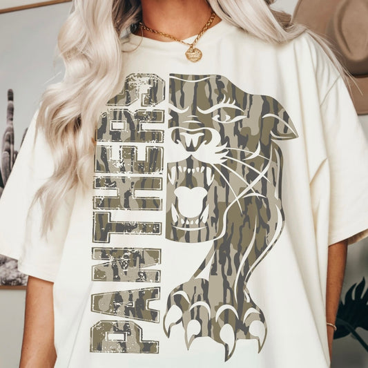 Camo Panther Graphic T-Shirt