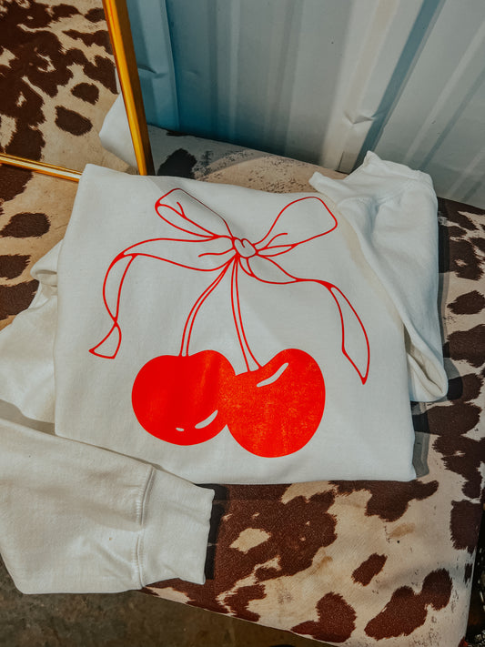 Cherry Ribbon Sweatshirt
