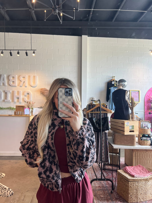 Leopard Faux Jacket