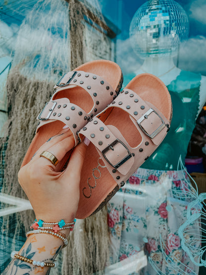 Studded Double Strap Sandals