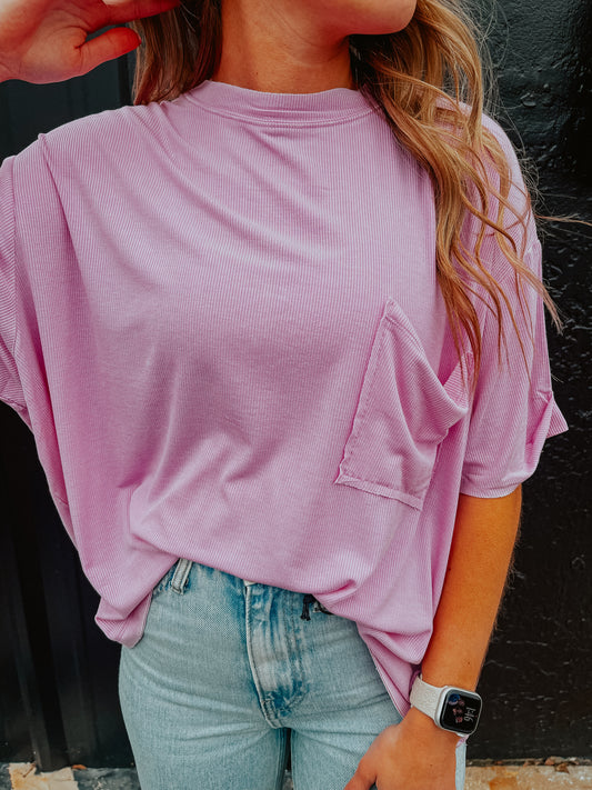 Acid Wash Oversized Basic T-Shirt