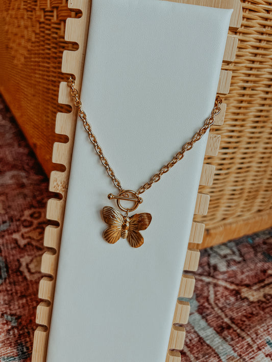 Gold Butterfly Necklace