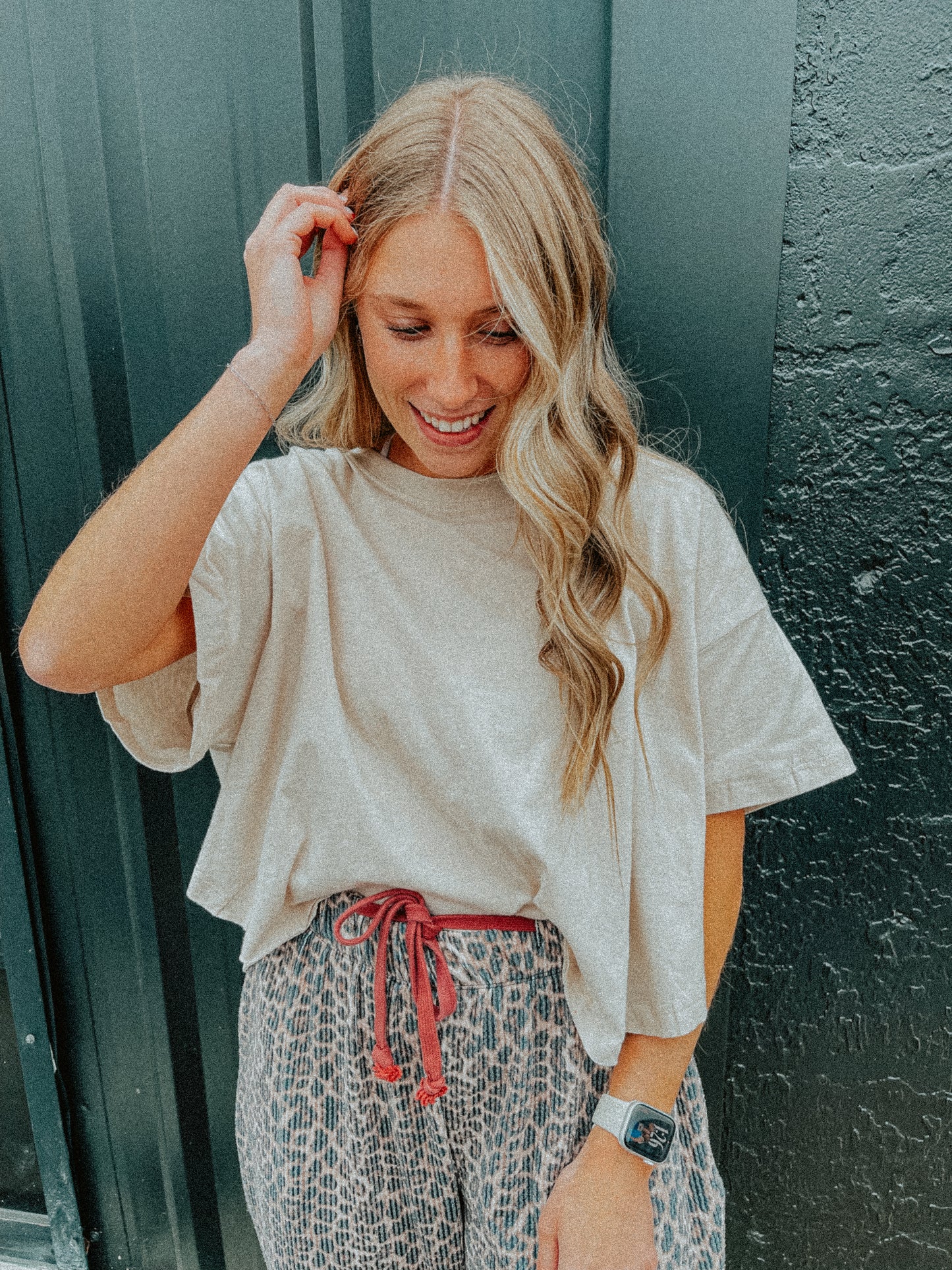 Round Neck Short Sleeve Top