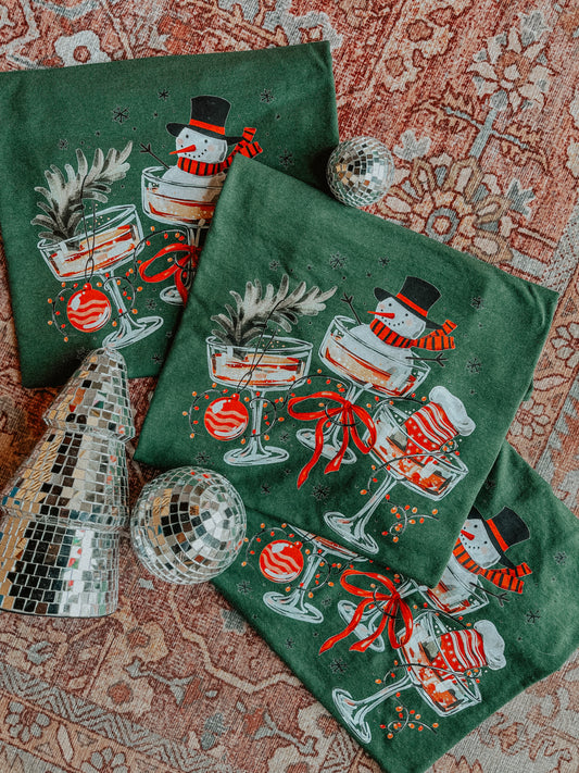Christmas Martini Graphic T-Shirt