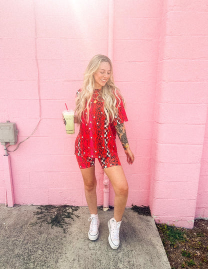 The Flamin’ Hot Boxy Short Sleeve Set