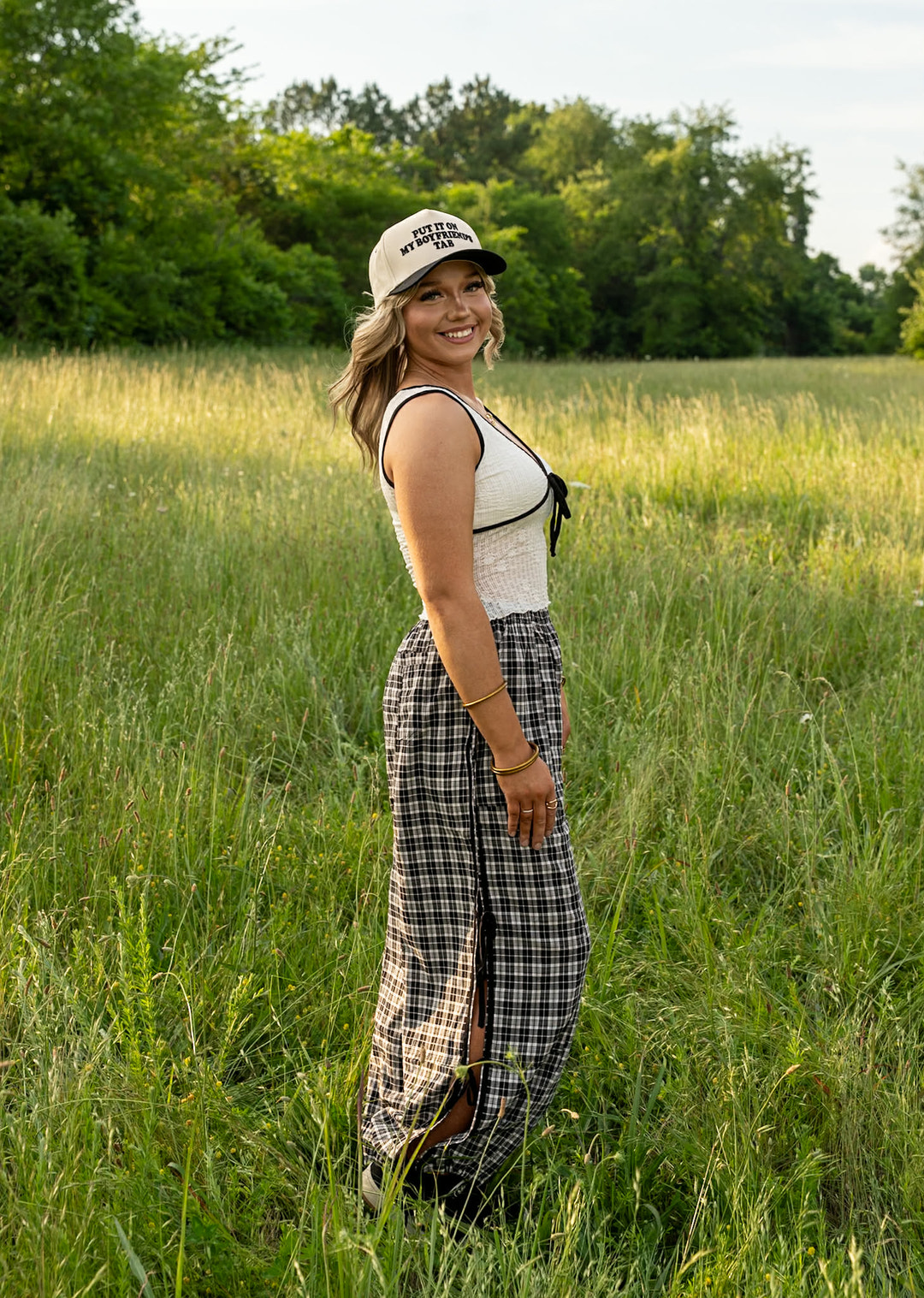 Checkered Jogger Track Pants