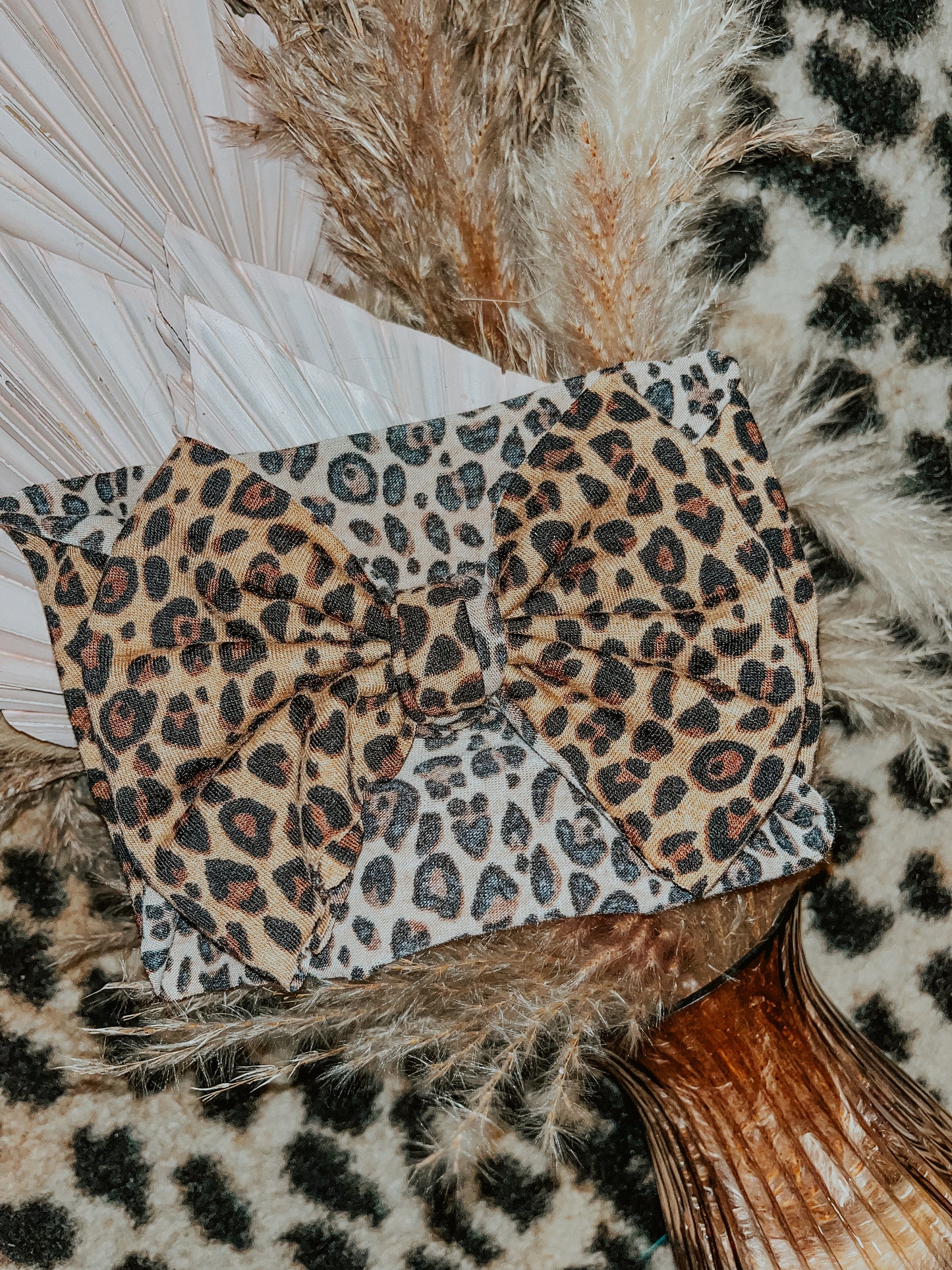 Leopard Baby Bow Headwrap