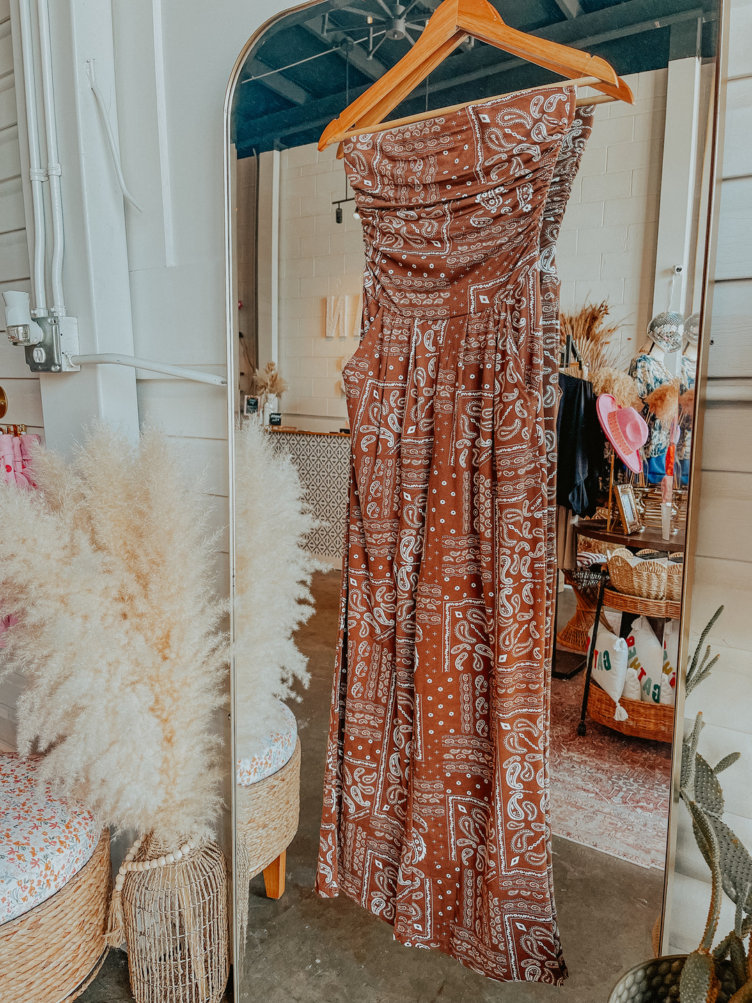 Brown Paisley Printed Jumpsuit