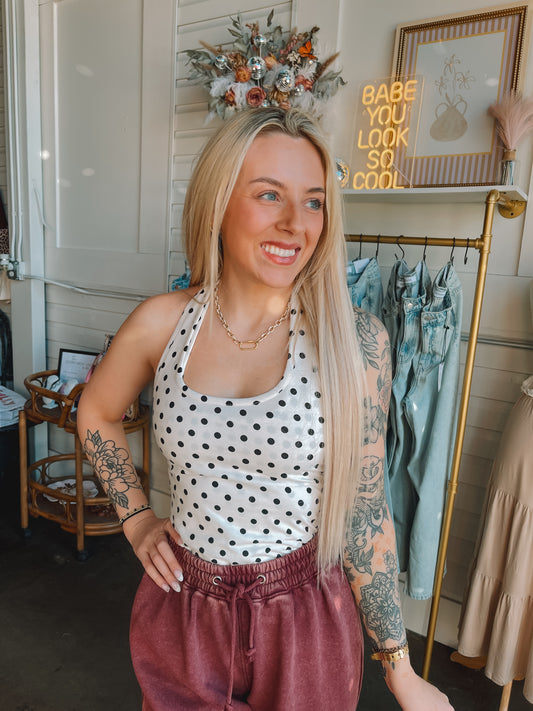 Halter Polka Dot Top