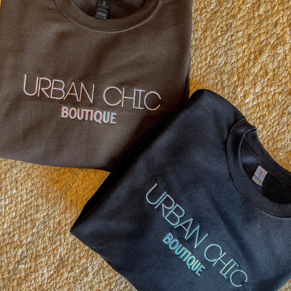 Urban Chic Embroidered Crewneck Sweatshirt