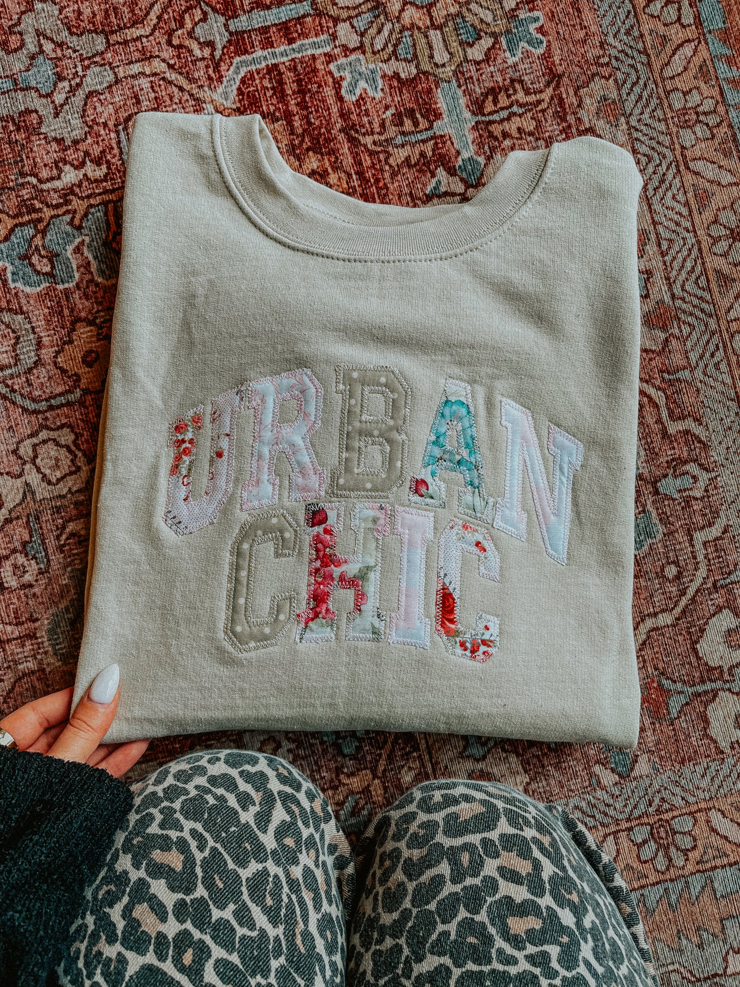 Urban Chic Quilted Logo Sweatshirt