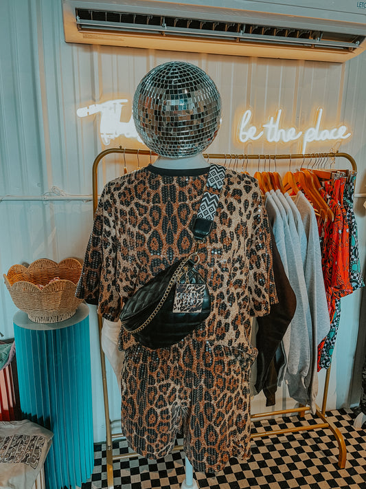 Leopard Sequin Set