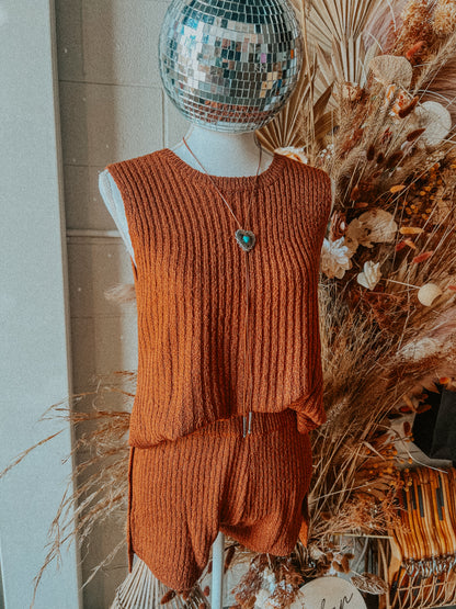 Knit Sweater Tank & Shorts