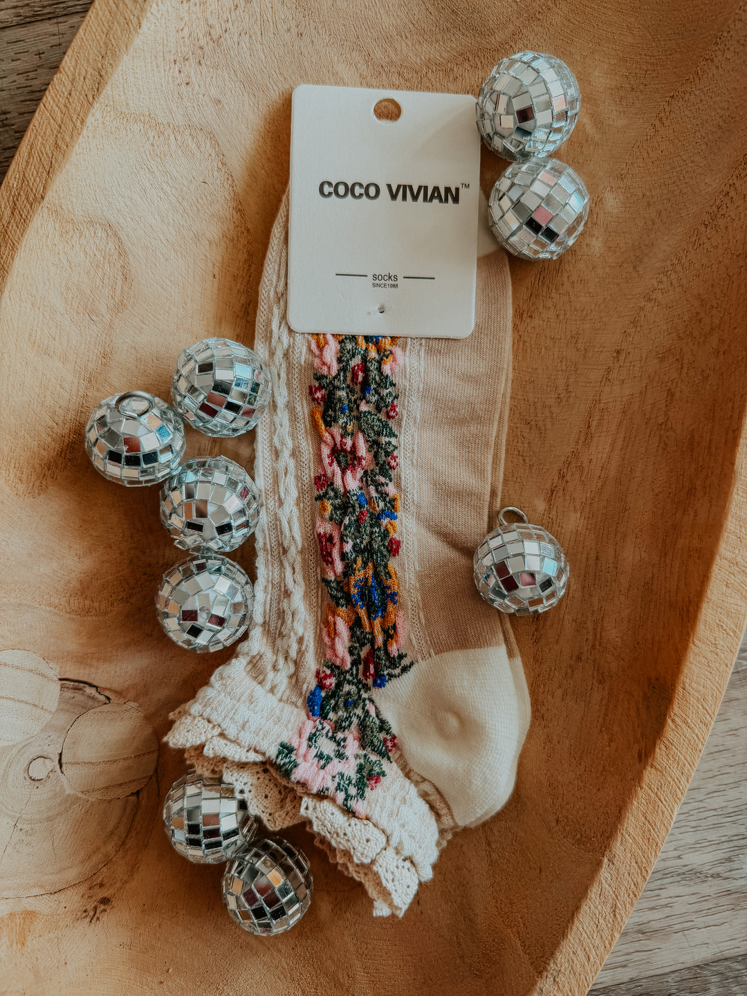 Vintage Floral Lace Ruffle Socks