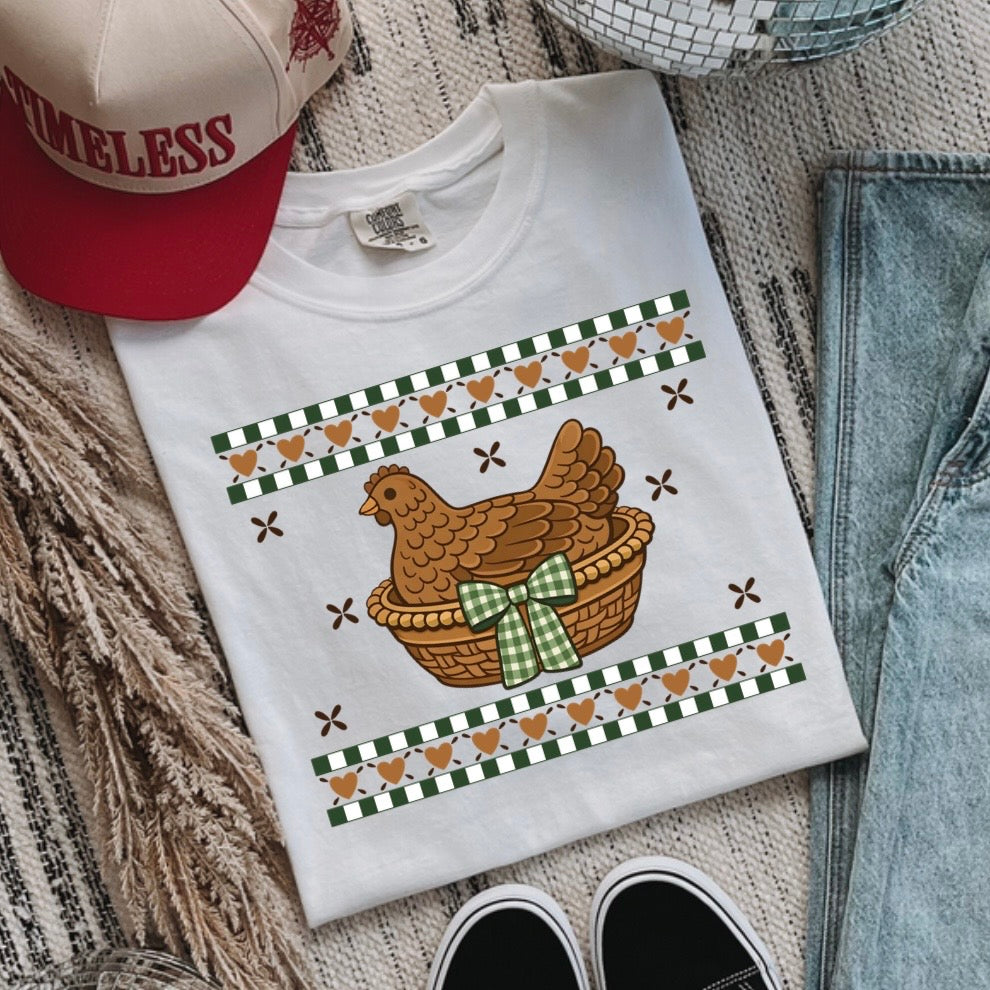 Vintage Hen Graphic T-Shirt or Sweatshirt