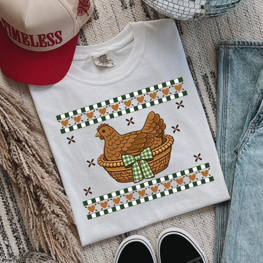 Vintage Hen Graphic T-Shirt or Sweatshirt