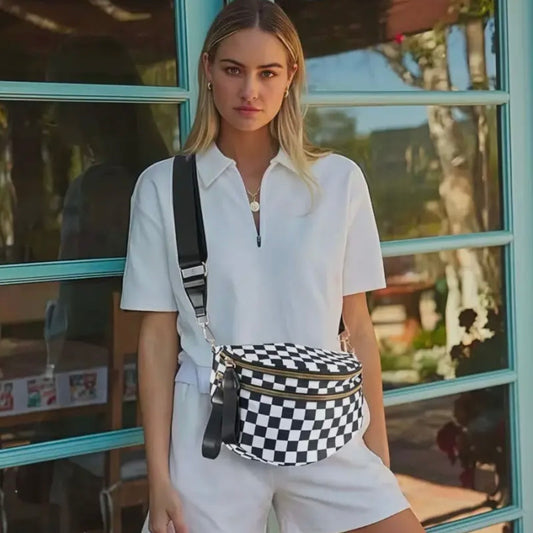 Sling Checkered Bum Bag