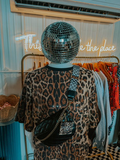 Leopard Sequin Set