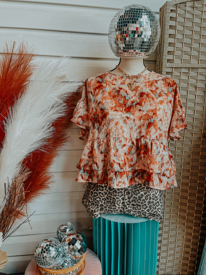 Painted Desert Peplum Top