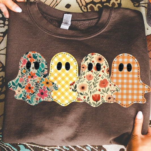 Floral Spooky Ghost Sweatshirt