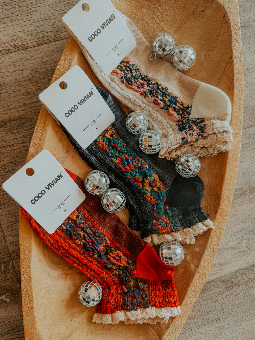 Vintage Floral Lace Ruffle Socks