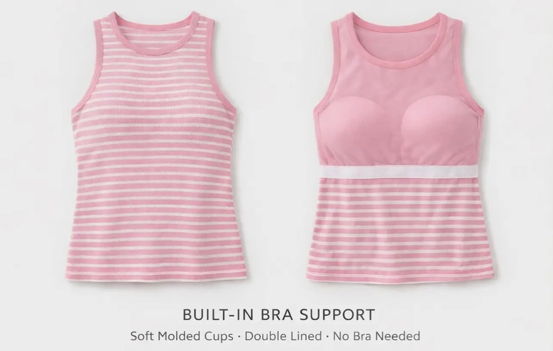 Striped Tank - Crew Neck