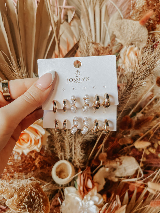 The Kate Pearled Earring Set