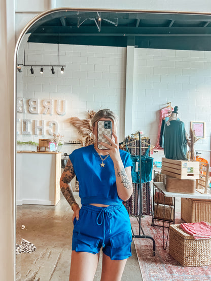 The Emmy Muscle Crop + Shorts Set